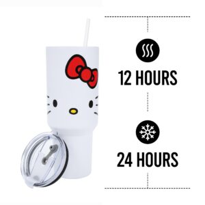 Bioworld Hello Kitty 40 Oz. Stainless Steel Tumbler With Leak-Proof Lid