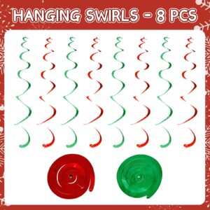 44Pcs Whoville Christmas Decorations Hanging Swirls, Welcome to Whoville Christmas Hanging Decorations for Whoville Decorations, Whoville Christmas Village Swirls, Christmas Party Decorations