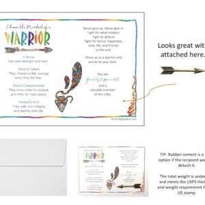 Smiling Wisdom - Bulk 40 Gift Sets - 4 Different Sets of 10 - Quarterly Gifts - Encouraging Praising Employee Volunteer Student Appreciation Cards Envelopes - 120 Pcs - Storm Puppy Warrior Light