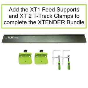 BOW Products 46” XT XTENDER Fence - T-Track Table Fence System with Multiple T-Slots for Woodworking Accessories - Fits Portable Table Saws, Cabinet Saws, and Band Saws - XT546 (Fence Only)