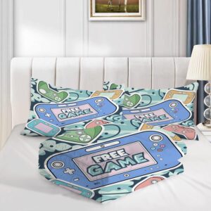 HCHUANG Gamer Comforter Set for Boys Queen Size 3 Piece Gamer Bedding Sets Video Game Bedding Sets for Kids