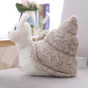 MUPI Conch Snail Tuffed Animal Pillows 7.8”Big Snail Plush Gift for Kids Children's Birthday Cute Kawaii Decor Slug Snail Themed Gifts Cute Cartoon Doll （Grey）