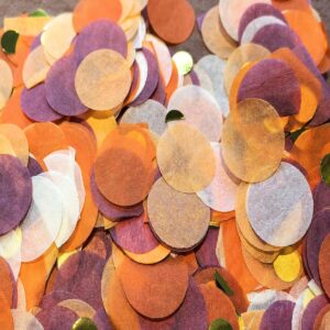 Fall Birthday Party Decorations/Fall Confetti Thanksgiving Decorations/Maroon Orange Confetti/Graduation Burgundy Orange Pumpkin Table Decorations/Burgundy Orange Weddings