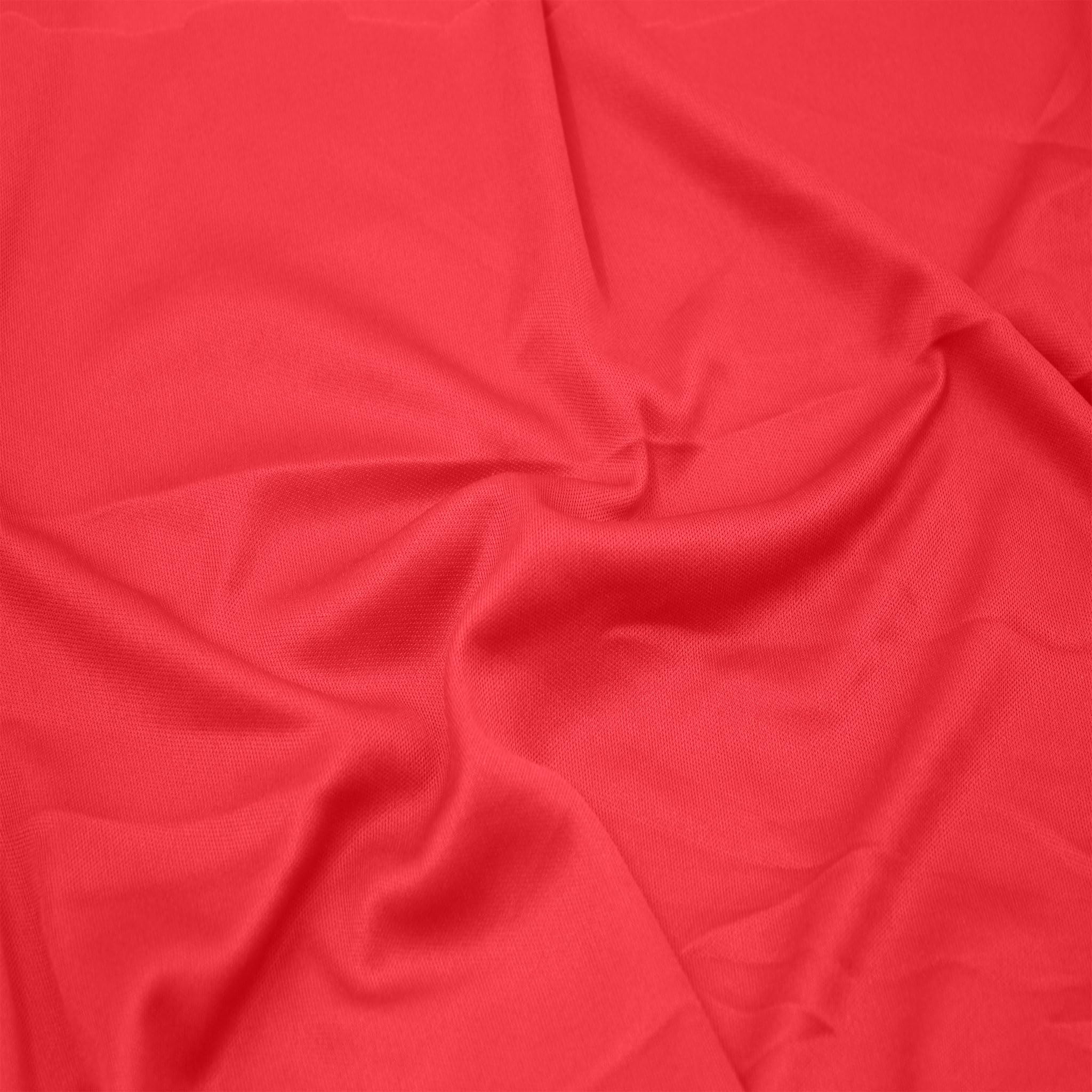 Stylish FABRIC 60" Wide 100% Polyester Interlock Lining – Lightweight Knit Fabric by The Yard-for Apparel, Clothing, School Projects, Party Decorations, Drapery, and DIY, Red #178 2 Yards