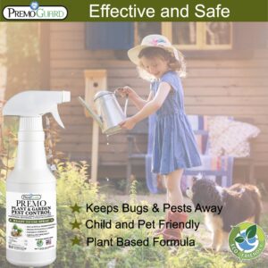 Plant & Garden Pest Control by Premo Guard - 32 oz - Insect & Disease Control for Organic Gardening - Effective Natural Plant Based Formula for Inside & Outside Plants