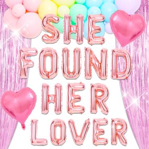 laventy she found her lover banner balloon taylor bachelorette party decorations rainbow lover bachelorette party decorations bridal shower decorations