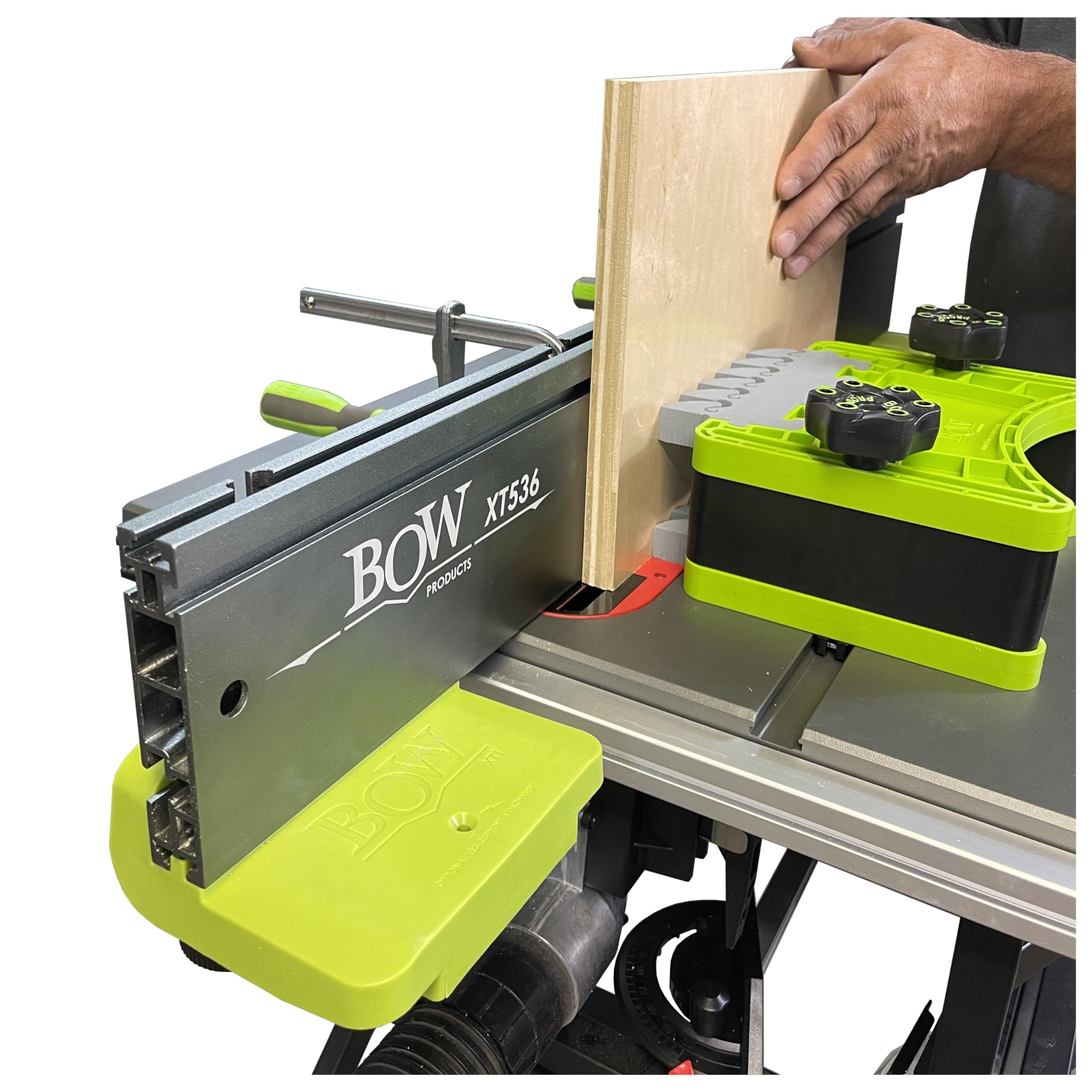 BOW Products 36” XT XTENDER Fence - T-Track Table Fence System with Multiple T-Slots for Woodworking Accessories - Fits Portable Table Saws, Cabinet Saws, and Band Saws - XT536 (Fence Only)