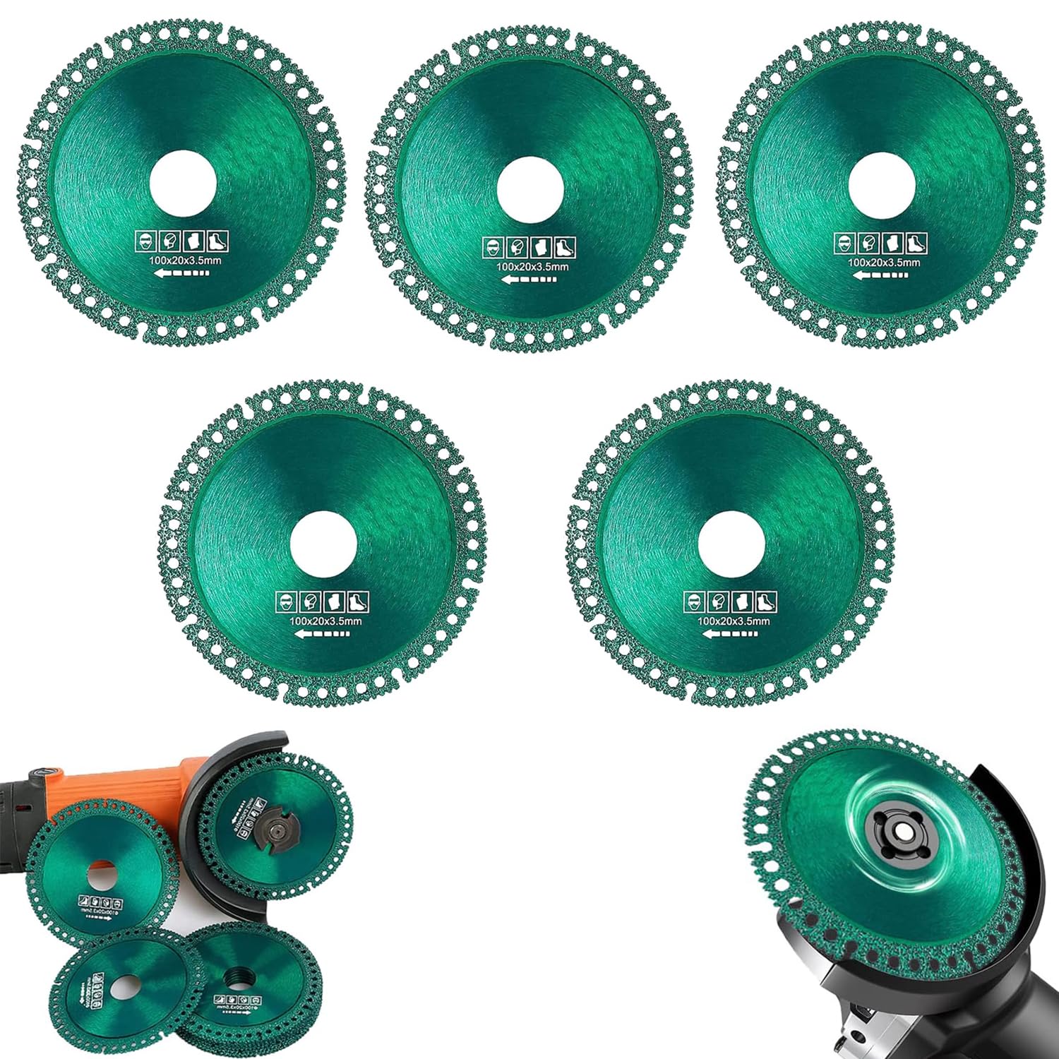 5Packs Indestructible Disc for Grinder, Upgrade Indestructible Disc 2.0 - Cut Everything in Seconds, 4 Inch Ultra-Thin Saw Blade Diamond Cutting Wheels Composite Multifunctional Cutting Saw Blade