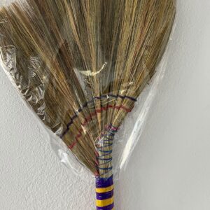 Authentic Handmade Asian Broom Set of 3 Packs - Premium Vietnamese Straw Broom, 40" Length