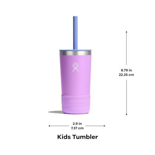 Hydro Flask Kids 12 Oz Tumbler With Straw And Boot Anemone