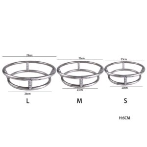 Vctitil Stainless Steel Wok Ring Wok Rack Wok Stand Round Shelf Cookware Ring For Pot Gas Stove Fry Pan,23cm/9.05inch,26cm/10.23inch(26cm)