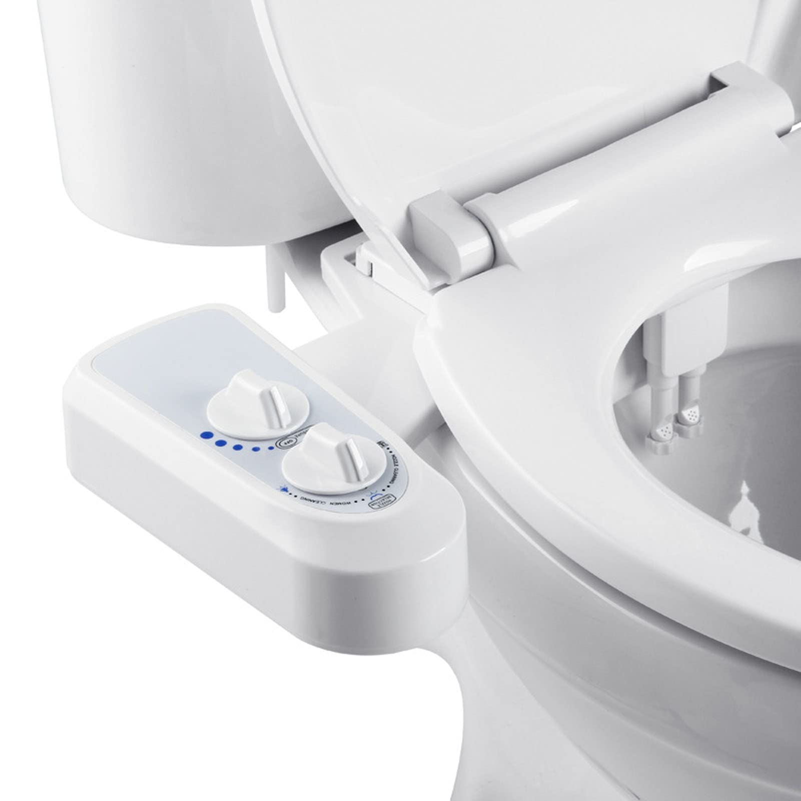 Honio Bidet Attachment, Self Dual Nozzle Gentle Toilet Seat Bidet Water Saving for Feminine Wash (1/2)