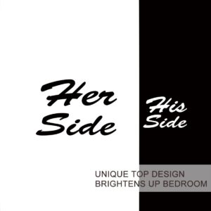 BlessLiving His Side & Her Side Bedroom Set Black and White Bedding Set Modern Couple Duvet Cover for Adults Women Men (King)