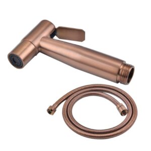 roltin handheld bidet spray shower set toilet sprayer douche kit bidet faucet,brushed nickel,rose gold brushed 304 stainless steel,brushed gold 2 (rose gold 3)