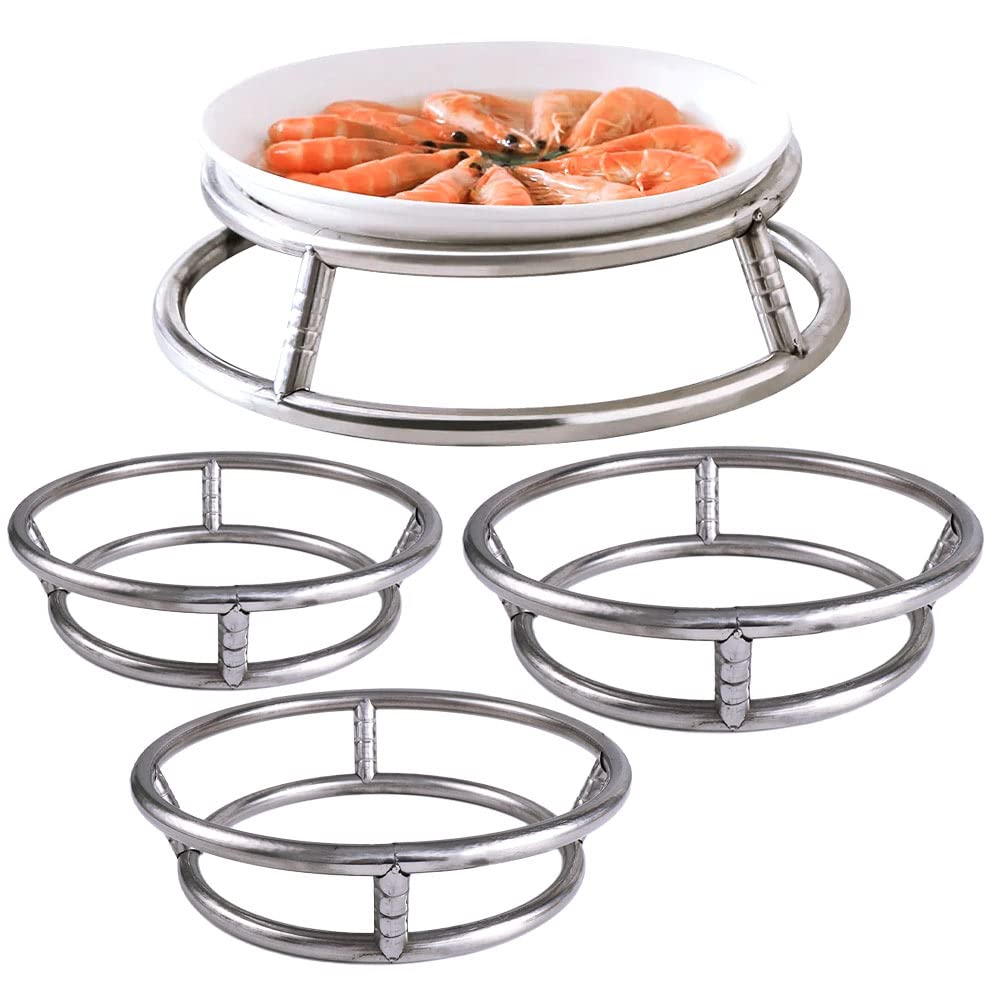 Vctitil Stainless Steel Wok Ring Wok Rack Wok Stand Round Shelf Cookware Ring For Pot Gas Stove Fry Pan,23cm/9.05inch,26cm/10.23inch(26cm)