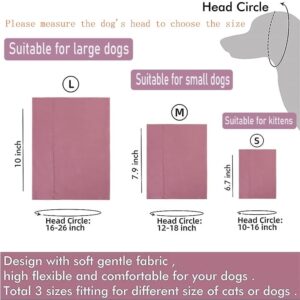 Quiet Ears Covers for Dogs 3pcs,Dog Snoods Ear Covers for Noise,Grooming and Force Drying Miracle Tool for Anxiety Relief & Calming Dogs(Grey+Pink+Purple) (Large)