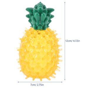 LOGOFUN Dog Cooling Toy Frozen Dog Toys for Teething Freezable Pet Teether Cooling Chew Toys Pineapple Shape Puppy Chew Toys for Summer Party