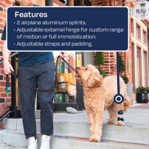 Balto Flexor Adjustable Hinged Dog Hock Brace – Ankle Brace –Variable Range of Motion or Full Immobilization – Post Surgical Support or Surgical Alternative – Back Leg (Medium/Large)