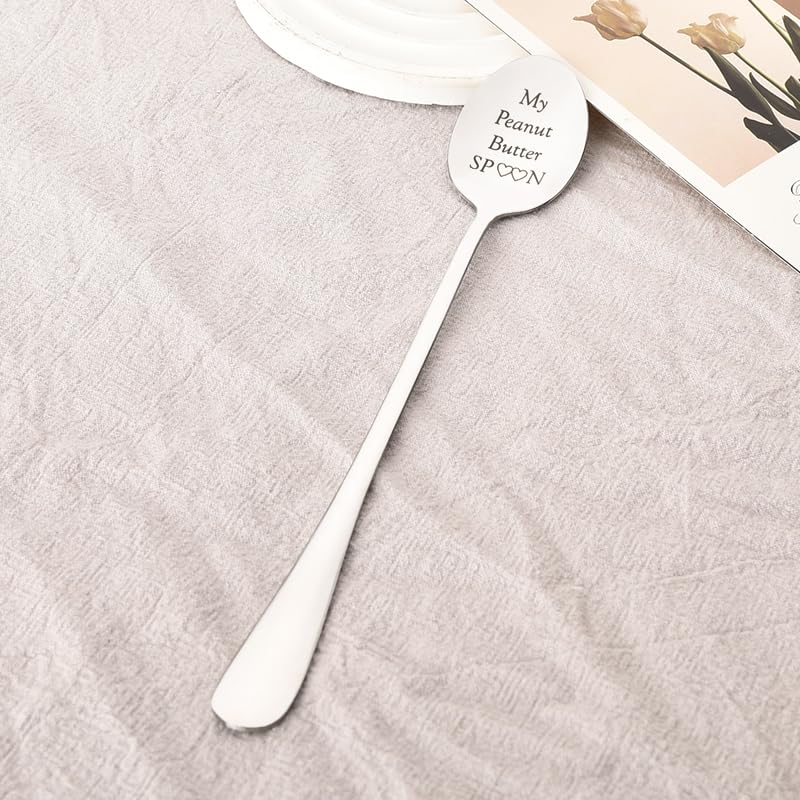 My Peanut Butter Spoon for Tea Coffee Lovers Gifts for Him Husband Birthday Gifts for Men Boyfriend Gift from Girlfriend Wife Christmas Gifts for Women Mom and Dad Gifts from Daughter Son Gift Ideas