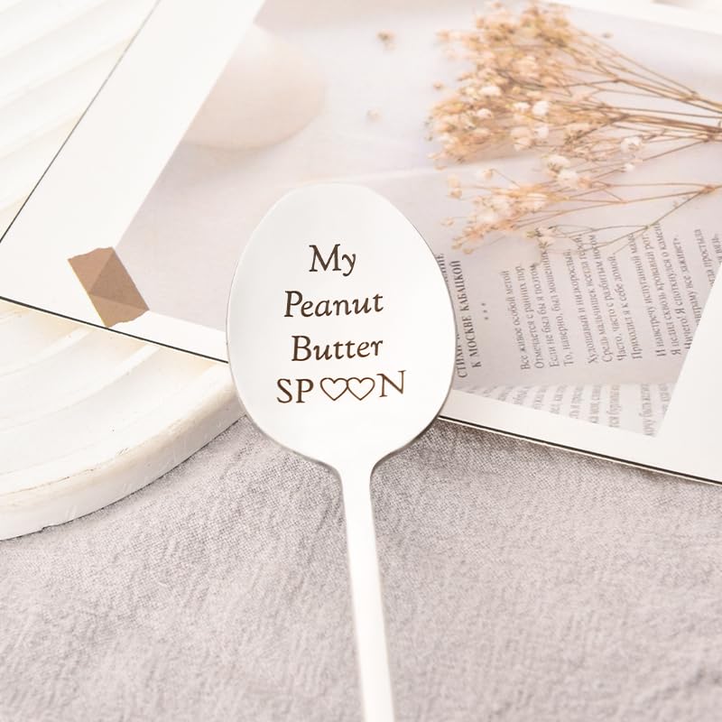 My Peanut Butter Spoon for Tea Coffee Lovers Gifts for Him Husband Birthday Gifts for Men Boyfriend Gift from Girlfriend Wife Christmas Gifts for Women Mom and Dad Gifts from Daughter Son Gift Ideas