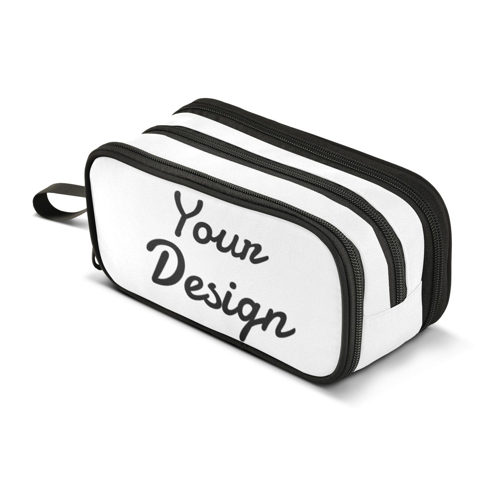 Sletend Custom Pencil Case Large Capacity Pen Pouch, Custom Design Zipper Pencil Holder for Student Child, Personalized Custom Design Pencil Pouch