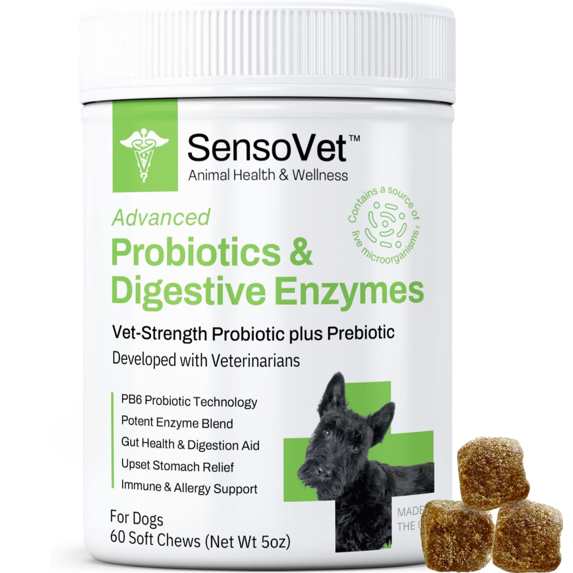 Probiotics for Dogs with Prebiotics and Digestive Enzymes - Allergy Relief