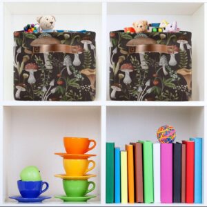 Mushrooms Storage Basket Bins Foldable Decorative Storage Box Laundry Hamper Baskte Storage for Office Bedroom Clothes Bedroom Living Room,1 pcs