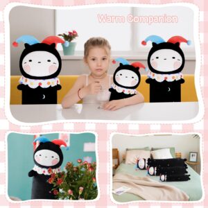 Long Cat Plush Body Pillow, Cute Clown Plush Long Cat Throw Pillow, Kawaii Stuffed Animal Clown Cat Plush Toys for Kids, Boys, Girls (Black, 110cm/43in)