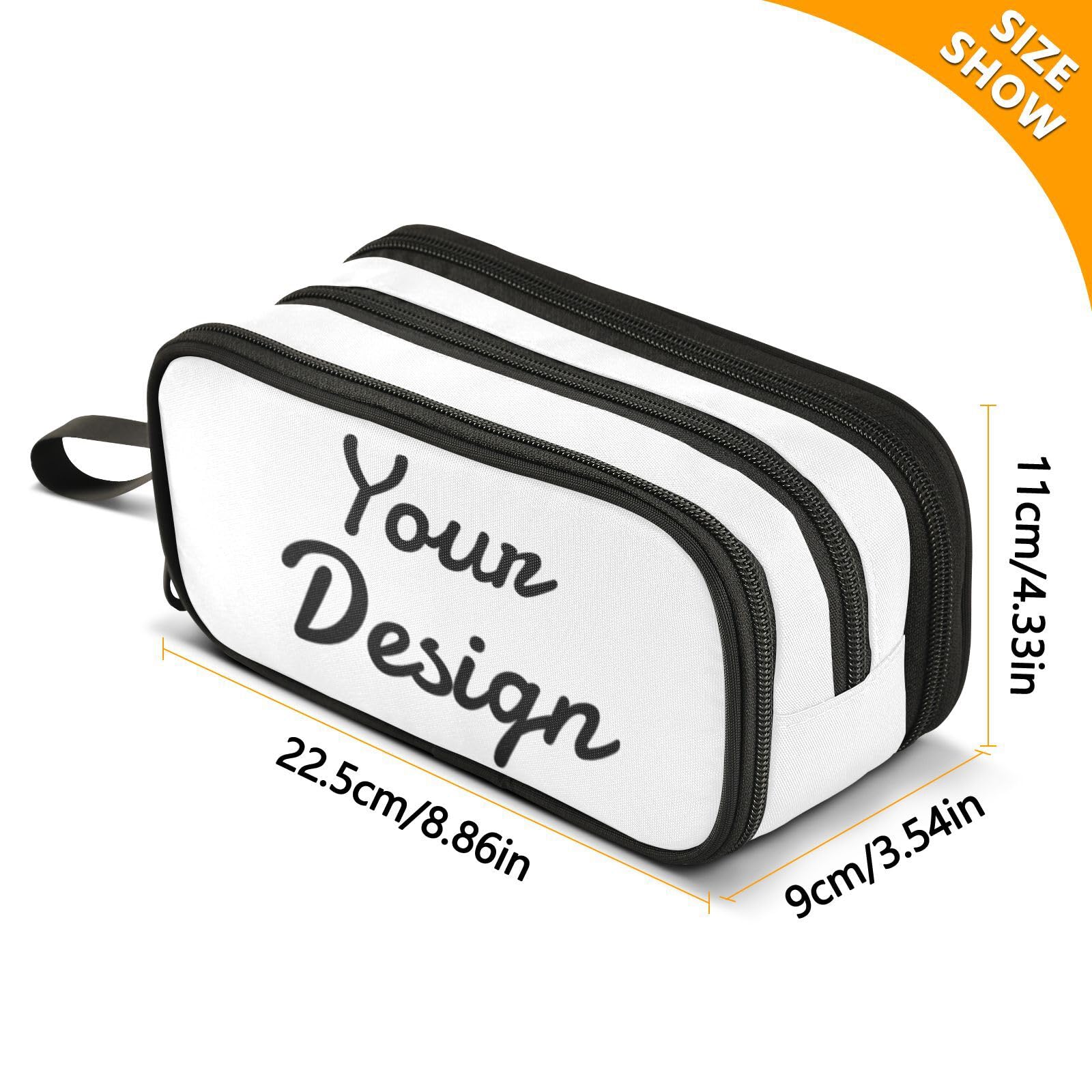 Sletend Custom Pencil Case Large Capacity Pen Pouch, Custom Design Zipper Pencil Holder for Student Child, Personalized Custom Design Pencil Pouch