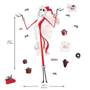 RoomMates RMK5411GM Nightmare Before Christmas Holiday Decal, Red