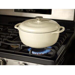 Mercer Culinary Enameled Cast Iron Round Dutch Oven, 6 qt., White