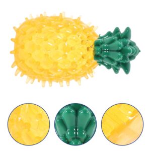 LOGOFUN Dog Cooling Toy Frozen Dog Toys for Teething Freezable Pet Teether Cooling Chew Toys Pineapple Shape Puppy Chew Toys for Summer Party