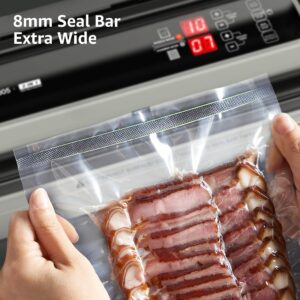 MAGIC SEAL 16'' Commercial Vacuum Sealer Machine, Meat Sealer Vacuum Packing Machine with Double Pump and Auto Cooling System, Sealing and Vacuum Time Control, Compatible with Mylar Bags