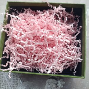 4OZ Crinkle Cut Paper Shredded Paper for Gift Box Baskets Filler, Pink Crinkle Cut Paper Shred Filler Confetti for Packaging