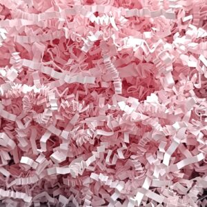 4oz crinkle cut paper shredded paper for gift box baskets filler, pink crinkle cut paper shred filler confetti for packaging