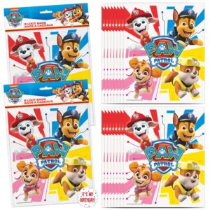 unique paw patrol party supplies | paw patrol party favors goodie bags | pack of 16 & sticker