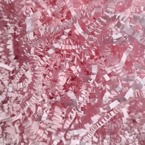 4OZ Crinkle Cut Paper Shredded Paper for Gift Box Baskets Filler, Pink Crinkle Cut Paper Shred Filler Confetti for Packaging