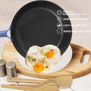 imarku Non Stick Frying Pans, 11 inch All-in-One Frying Pans Nonstick with Lid, Healthy Cookware Chef's Pan, 4-Quart Capacity Saute Fry Pan, Suitable for All Stove, PFAS&PFOA Free