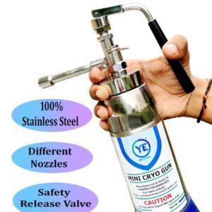 Mini Cryo Gun Liquid Nitrogen Sprayer Can for Dermatology Cryo Spray Cryo Container Capacity 300ml by Yashika Ent