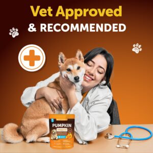 Pumpkin for Dogs - Pumpkin Powder for Dogs Digestive Support - Natural Fiber for Dogs - Healthy Stool - Mix with Water to Create Delicious Pumpkin Puree - Canned Pumpkin Alternative - 8 OZ