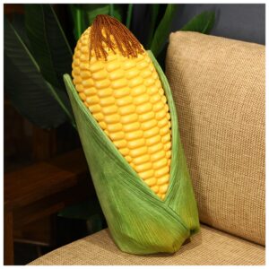 czqagcl cute corn pillow simulation corn cob pillow soft sofa pillow funny bedroom decoration office chair cushion (17.7in, yellow)