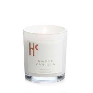 Hillside Candle Amber Vanilla Scented Candles, Single Wick Soy Candles, Luxury Candles, Scented Candles for Home, Vanilla Candle (9 oz)