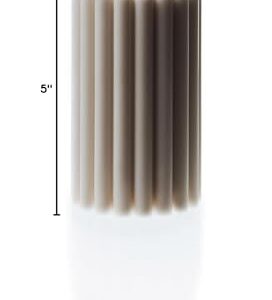 LAWA Ribbed Peak Pillar Candle - Large Beautiful Handmade Pillar Scented Soy Wax Candle Elegant Bubble Aesthetic Candle Housewarming Gift Home Room Shelf Decor Idea White (Small)