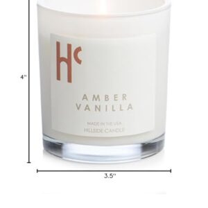 Hillside Candle Amber Vanilla Scented Candles, Single Wick Soy Candles, Luxury Candles, Scented Candles for Home, Vanilla Candle (9 oz)