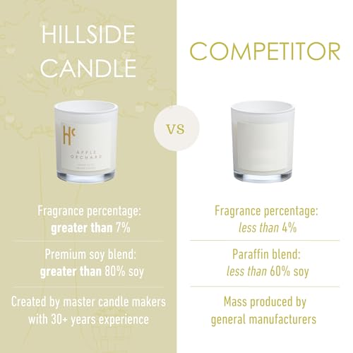 Hillside Candle Apple Orchard Scented Candles, Single Wick Soy Candles, Luxury Candles, Scented Candles for Home, Apple Candle (9 oz)