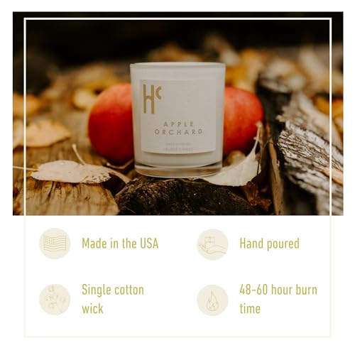 Hillside Candle Apple Orchard Scented Candles, Single Wick Soy Candles, Luxury Candles, Scented Candles for Home, Apple Candle (9 oz)