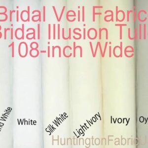 Bridal Veil Fabric | Bridal Illusion Tulle | 108" Wide Bridal Tulle by The Yard (Silk White)