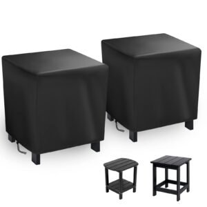 jungda outdoor small side table cover, 2 pack 19 inch patio small side table cover for outside,waterproof patio small furniture cover - 19 x 15 x 18 inch