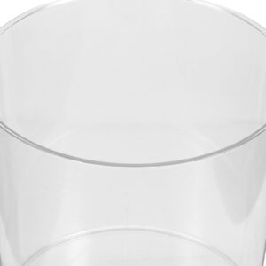 NUOBESTY Clear Desk Trash Can Small Plastic Round Wastebasket Mini Lidless Waste Paper Basket Trash Bin Garbage Container Bin for Home Apartment Office Table