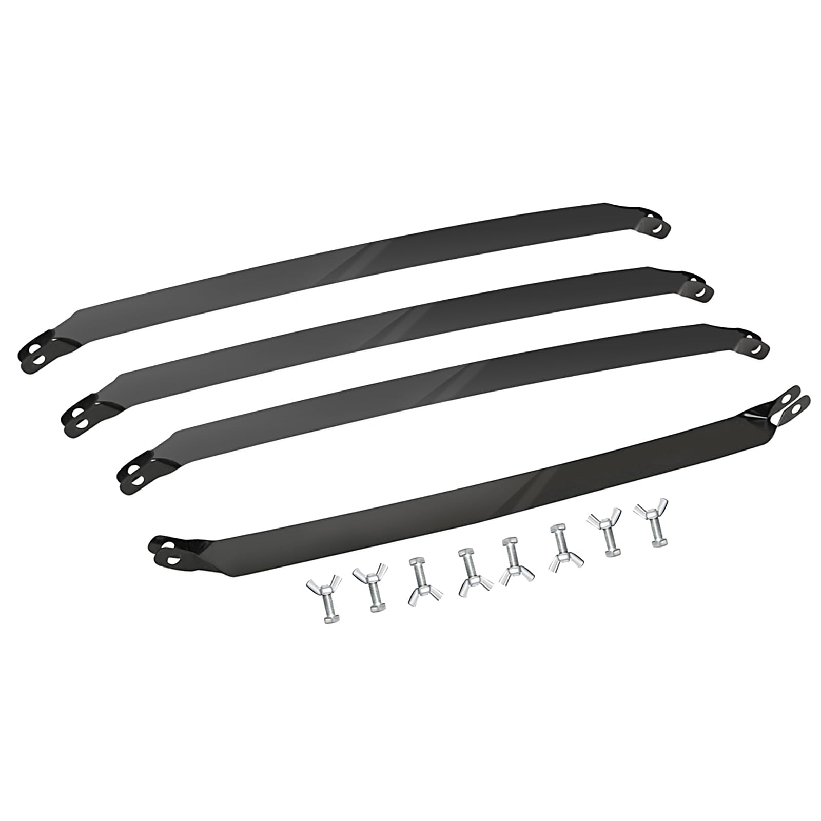 XYgdhqpt for Patio Porch Glider Straps Hanger Set Deck Restoration Part-16 Length 4PCS BLACk